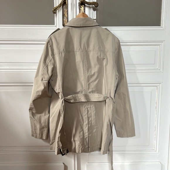 Zara Man Short Water Resistant Trench Raincoat Size L - Picture 2 of 2